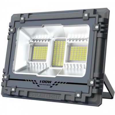 Solar Προβολέας LED 100W SMD με Φωτοβολταϊκό πάνελ & Μπαταρία σε Ψυχρό Φως Στεγανός IP65 6475